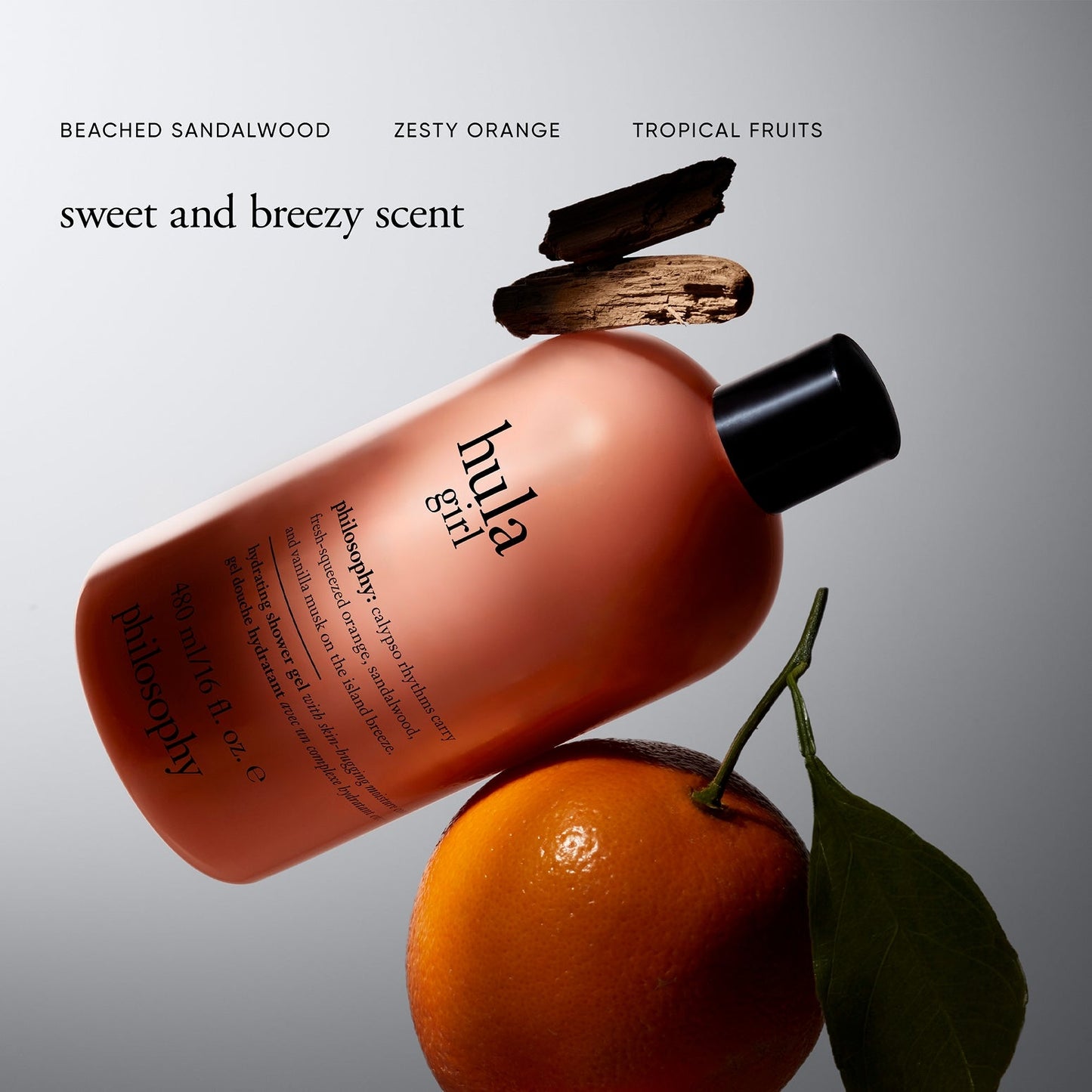 hula girl hydrating shower gel