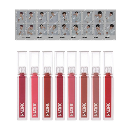 NACIFIC X ATEEZ Limited Edition Shine Mood Slick Lip Tint Set + Four Cut Photocards (Blossom)