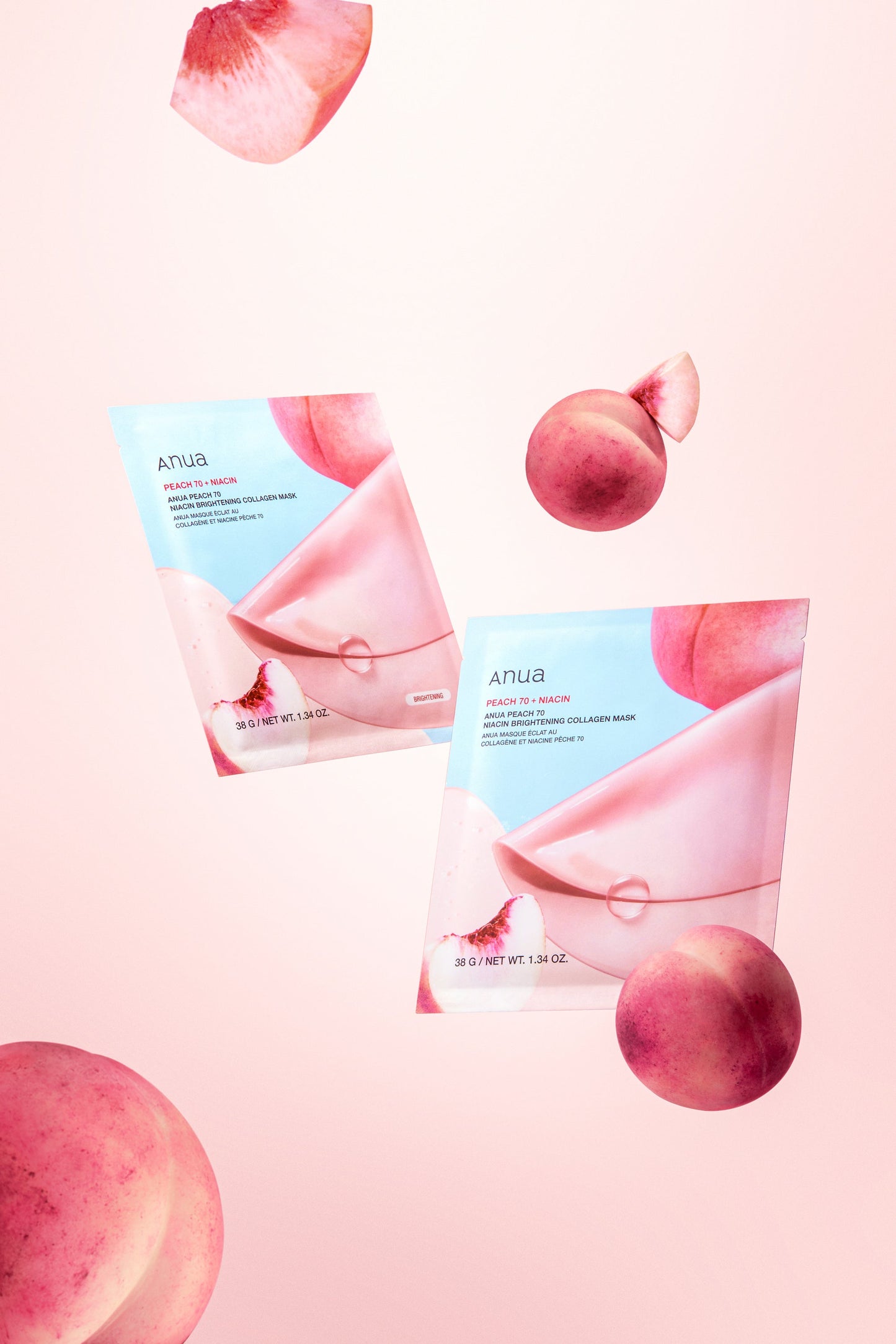 Peach 70 Niacin Brightening Collagen Mask (4 pcs)