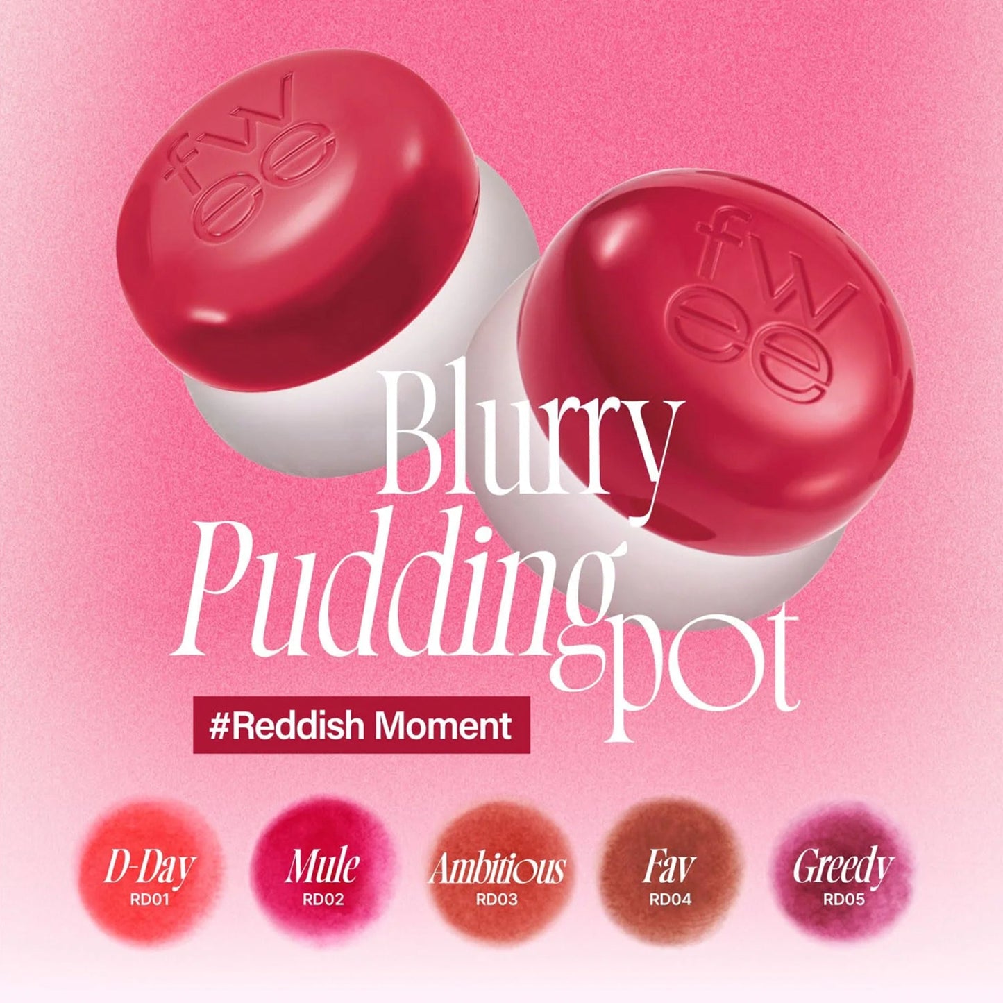 Lip & Cheek Blurry Pudding Pot - 35 Shades (5g) + Pendant Keyring