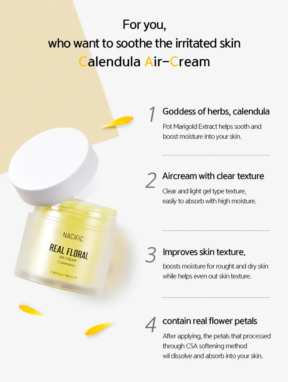 Real Floral Calendula Air Cream (100ml)