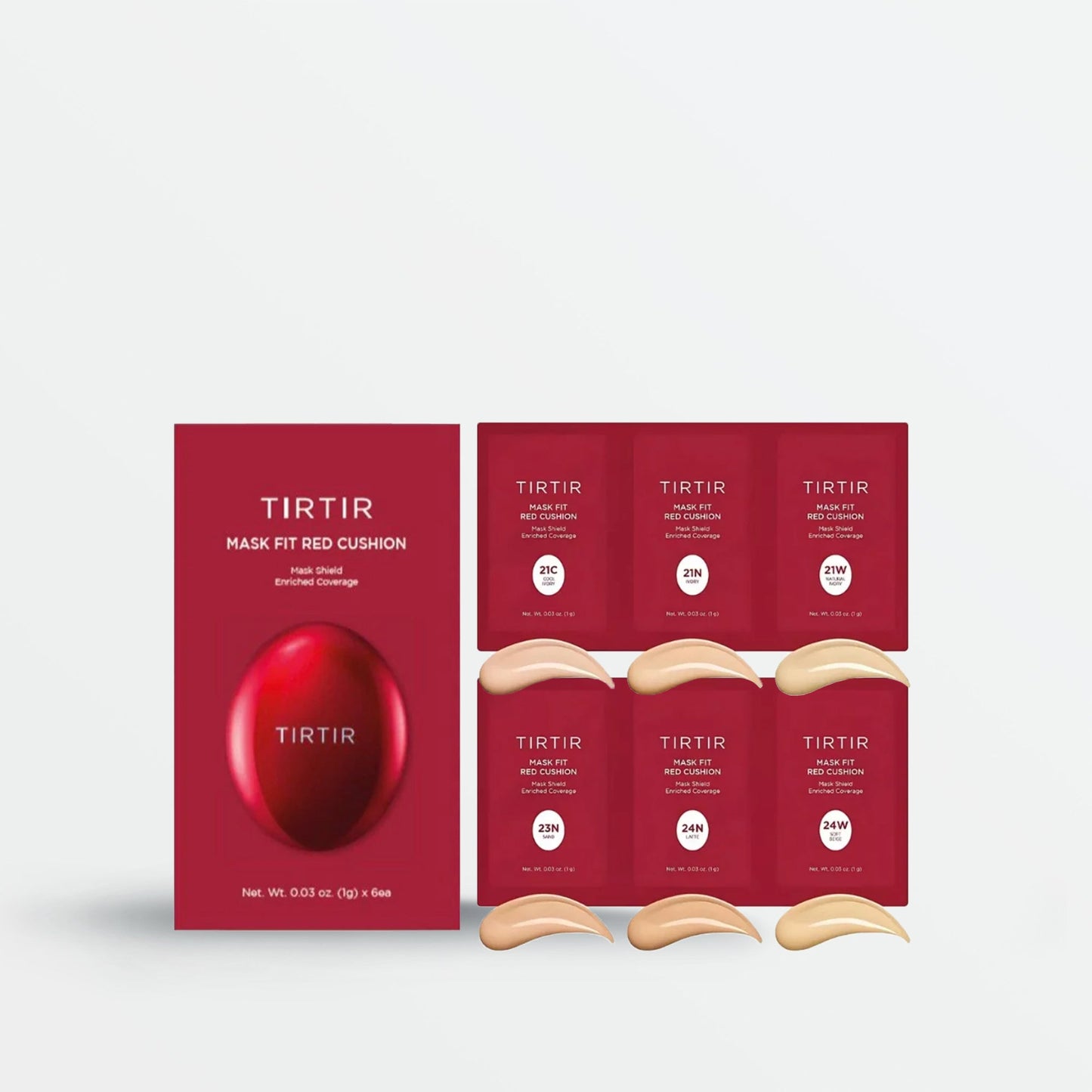 Mask Fit Red Cushion 6 Shade Trial Kit (5 Colours)