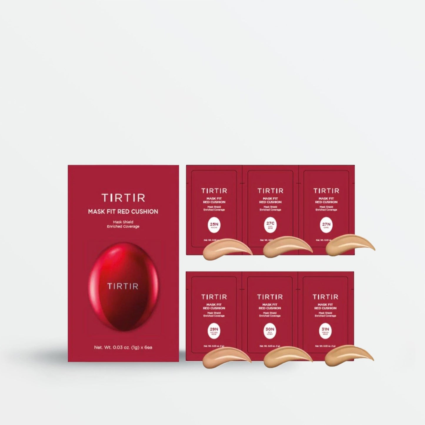 Mask Fit Red Cushion 6 Shade Trial Kit (5 Colours)
