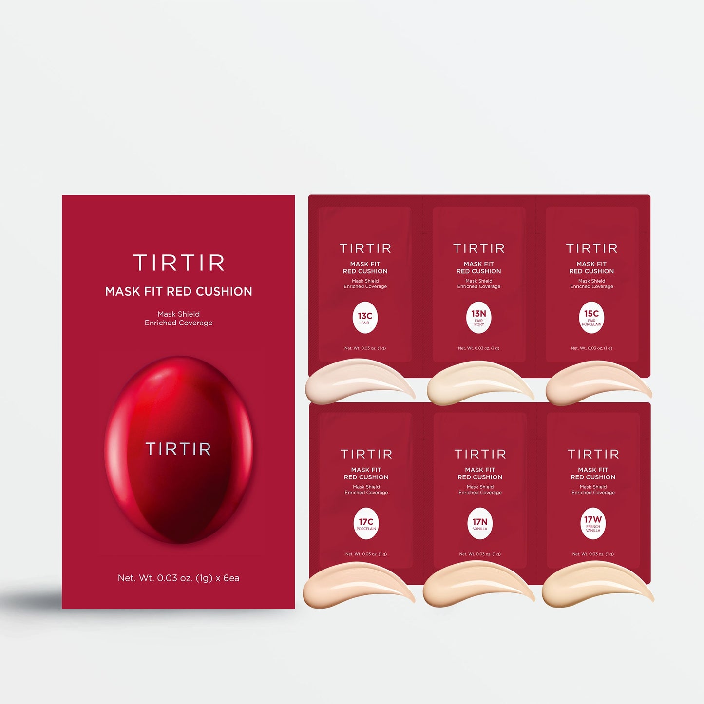 Mask Fit Red Cushion 6 Shade Trial Kit (5 Colours)