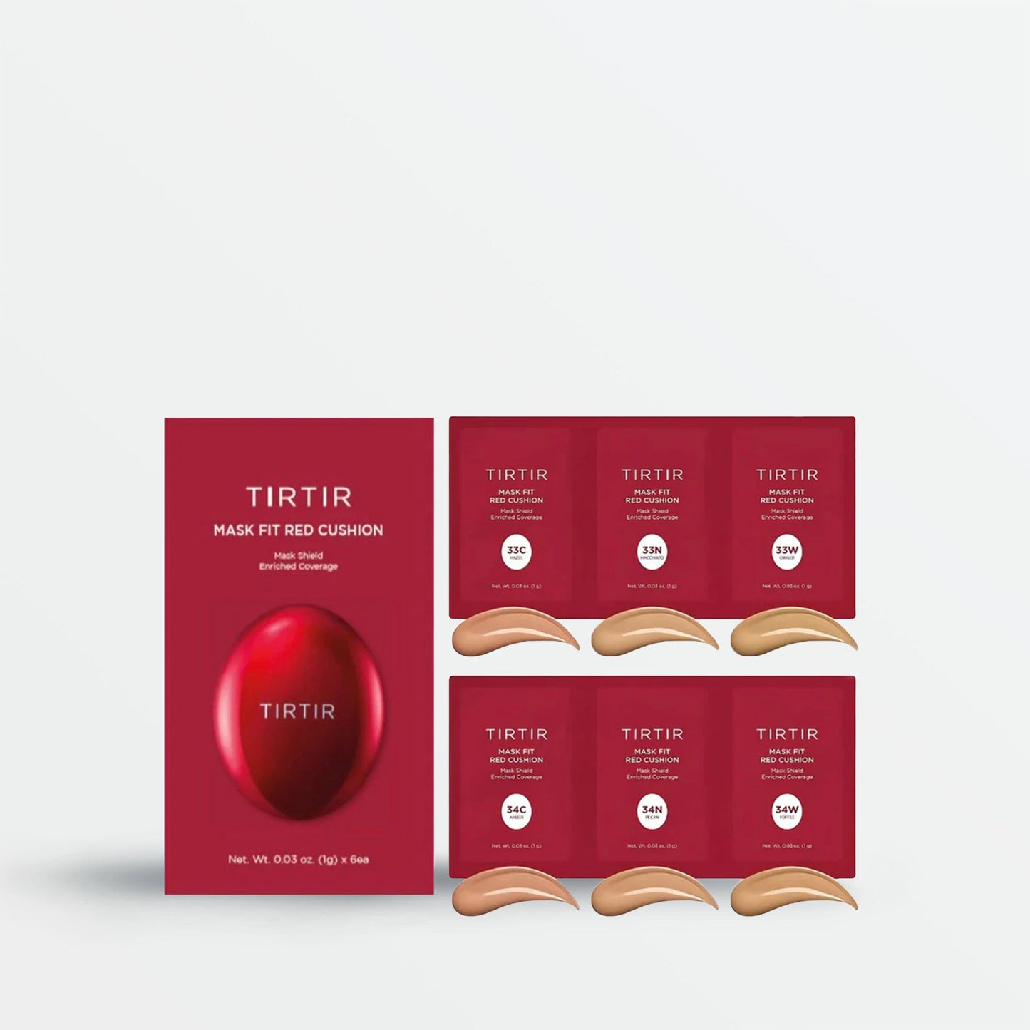 Mask Fit Red Cushion 6 Shade Trial Kit (5 Colours)